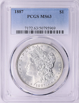 1887 Morgan Silver Dollar PCGS MS-63 (Item 1981010