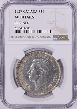 Canada 1937 Silver Dollar KM-37 NGC AU Details (Item 1981084