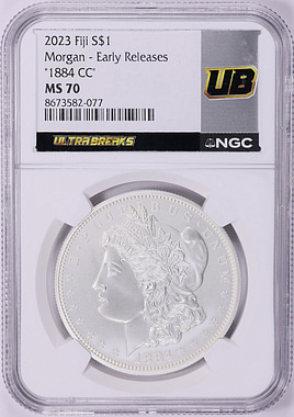 Fiji 2023 Silver Dollar 1884-CC Morgan Dollar Early Releases NGC