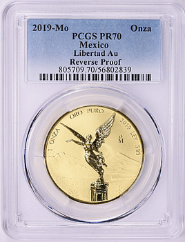 Mexico 2019-Mo Gold Onza Libertad Reverse Proof KM-675 PCGS Proof