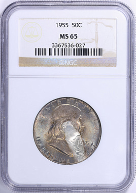 1955 Franklin Half Dollar NGC MS-65 (Toned) (Item 1997755