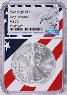 最高鑑定】2025年 白鳥 1オンス銀貨 NGC MS70 純銀 2025 $1 Silver