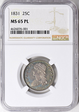 1831 Capped Bust Quarter NGC MS-65 PL (Toned) (Item 1999071