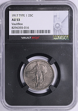 1917 Standing Liberty Quarter Type 1 NGC AU-53 (VaultBox) (Item