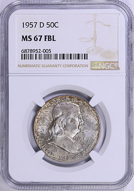 1957-D Franklin Half Dollar NGC MS-67 FBL (Item 2003683