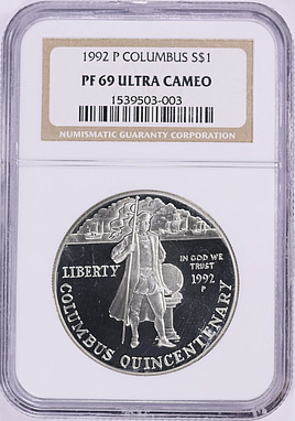 1992-P Christopher Columbus Quincentenary Silver Dollar NGC Proof