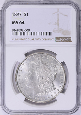 1897 Morgan Silver Dollar NGC MS-64 (Item 2005527