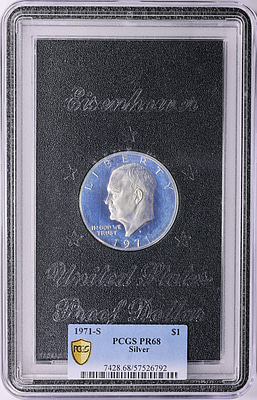 1971-S Eisenhower Dollar Silver PCGS Proof-68 (GSA Holder) (Item