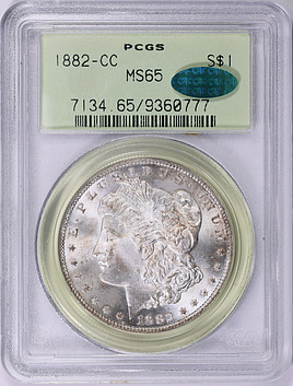 1882-CC Morgan Silver Dollar PCGS MS-65 (CAC Green) OGH (Item