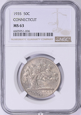1935 Connecticut Tercentenary Half Dollar NGC MS-63 (Item 2007261