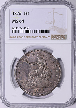 1876 Trade Silver Dollar NGC MS-64 (Item 2009652