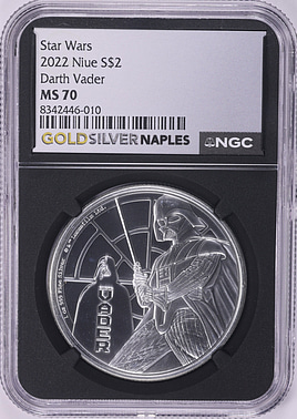 2022イギリス領ニウエ スターウォーズ1オンス銀貨NGC PF70 UC FR 2022 Niue 1 oz Silver - Star Wars - X WING Shaped - NGC 70