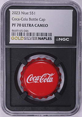 Niue 2023 Colorized Silver Dollar Coca-Cola Bottle Cap NGC Proof