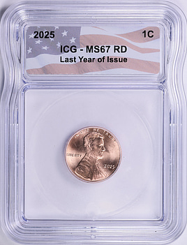 2025 Lincoln Cent Shield ICG MS-67 RD | ICG Cert #9351690216