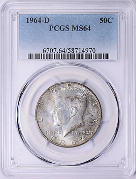 1964-D Kennedy Half Dollar PCGS MS-64 (Toned) (Item 2015420
