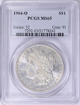 1904-O Morgan Silver Dollar PCGS MS-65 (Item 2016858