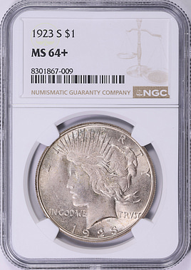 1923 アメリカ ピースダラー 銀貨 NGC MS64 アンティーク 古銭 1923 アメリカ ピースダラー 銀貨 NGC MS64 アンティーク 古銭 - メルカリ