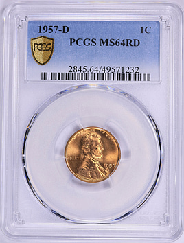 1957-D Lincoln Cent PCGS MS-64 RD (Item 2017922