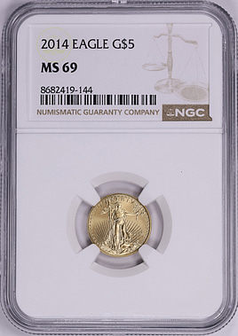 2014 $5 Tenth-Ounce Gold American Eagle NGC MS-69 (Item 2017992