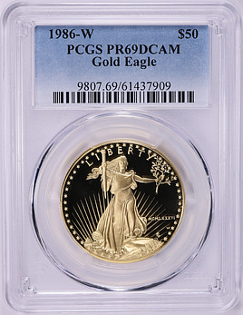 1986-W $50 One-Ounce Gold American Eagle PCGS Proof-69 DCAM (Item