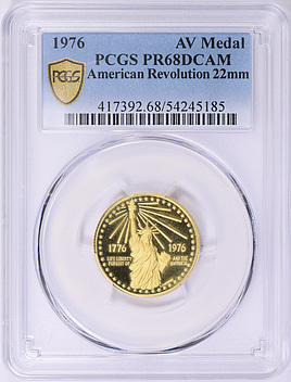 1976 Gold 1/3oz American Revolution Bicentennial U.S. Mint Medal