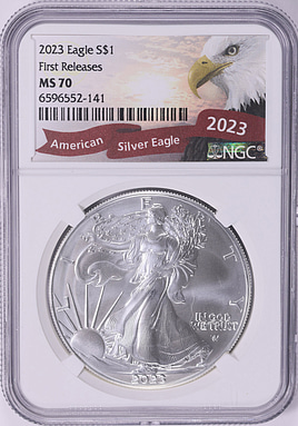 2023 $1 Silver Eagle First Releases NGC MS-70 (Eagle Label) (Item