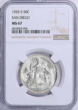 1935-S San Diego, California Pacific International Exposition Half