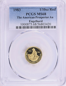 1983 Private Tokens The American Prospector Engelhard 1/10 Ounce