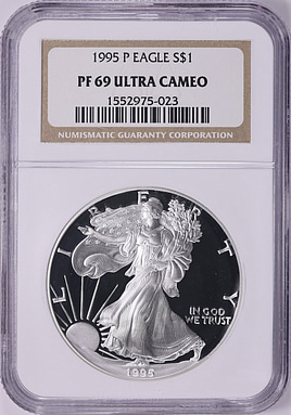 1995-P $1 Silver Eagle NGC Proof-69 UC (Item 2043925