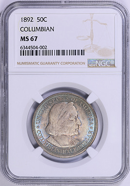 1892 World Columbian Exposition Half Dollar NGC MS-67 (Item