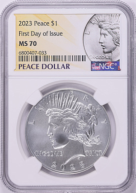 2023 Peace Silver Dollar First Day of Issue NGC MS-70 | NGC Cert