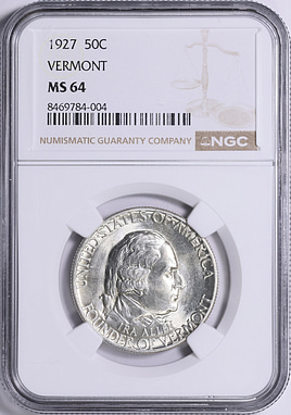 1927 Vermont Sesquicentennial Half Dollar NGC MS-64 (Item 2049457