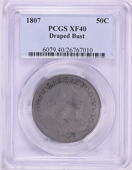 1807 Draped Bust Half Dollar PCGS XF-40 (Toned) (Item 2051203
