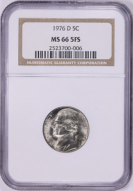 1976-D Jefferson Nickel NGC MS-66 5FS (Item 2053245
