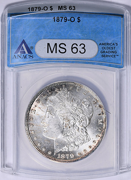 1879-O Morgan Silver Dollar ANACS MS-63 (Toned) (Item 2053289