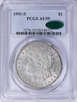 1901-S Morgan Silver Dollar PCGS AU-55 (CAC Green) (Item 2054720