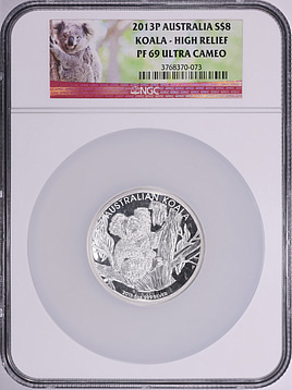 Australia 2013-P Silver $8 Koala High Relief KM-2044 NGC Proof-69