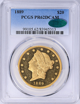 1889 Liberty Gold Double Eagle PCGS Proof-62 DCAM (CAC Green
