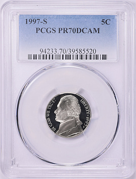 1997-S Jefferson Nickel PCGS Proof-70 DCAM (Item 2062794