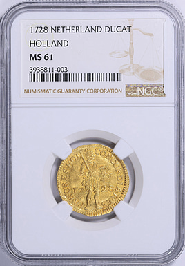 NGC MS62 1945 モナコ 2フラン銅貨 ルイ2世 Netherlands - Holland 1728 Gold Ducat KM-12.2 NGC MS-61 (AGW