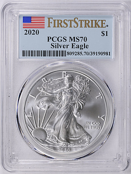 2020 $1 Silver Eagle First Strike PCGS MS-70 (Item 2068370