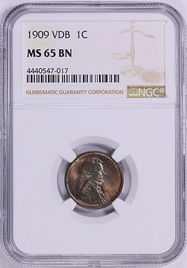 1909 Lincoln Cent V.D.B. NGC MS-65 BN (Item 2073093