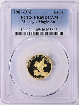 東京ディズニー　激レア　マクダック金貨 1987-RM Gold 1/4oz Mickey's Magic Disney Medal With Case of Issue