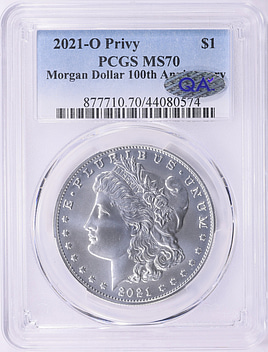 2021-O Morgan Silver Dollar O Privy 100th Anniversary PCGS MS-70