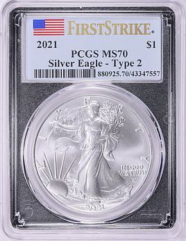 2021 $1 Silver Eagle Type 2 First Strike PCGS MS-70 (Black Retro