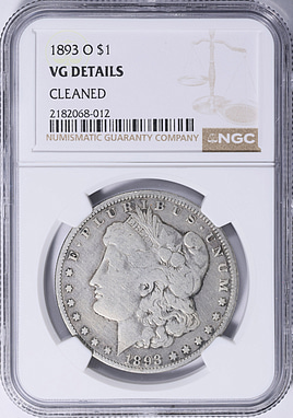 1893-O Morgan Silver Dollar NGC VG Details (Item 2077363