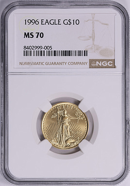 1996 $10 Quarter-Ounce Gold American Eagle NGC MS-70 (Item 2081108