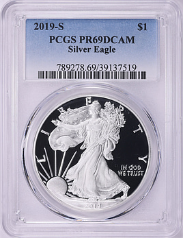 2019-S $1 Silver Eagle PCGS Proof-69 DCAM (Item 2082335