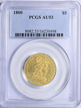 1800 Capped Bust Right Gold Half Eagle PCGS AU-53 (Item 2113764