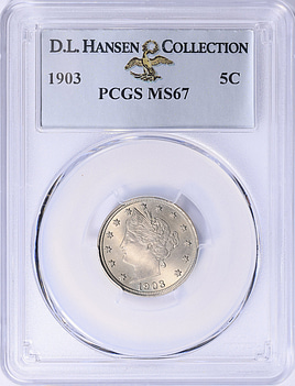 1903 Liberty Nickel PCGS MS-67 (D.L. Hansen Collection) (Item